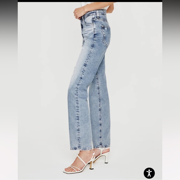 NWT AG Alexxis Vapor Wash Straight Leg High Rise Vintage Fit Denim in Breeze - Picture 3 of 5